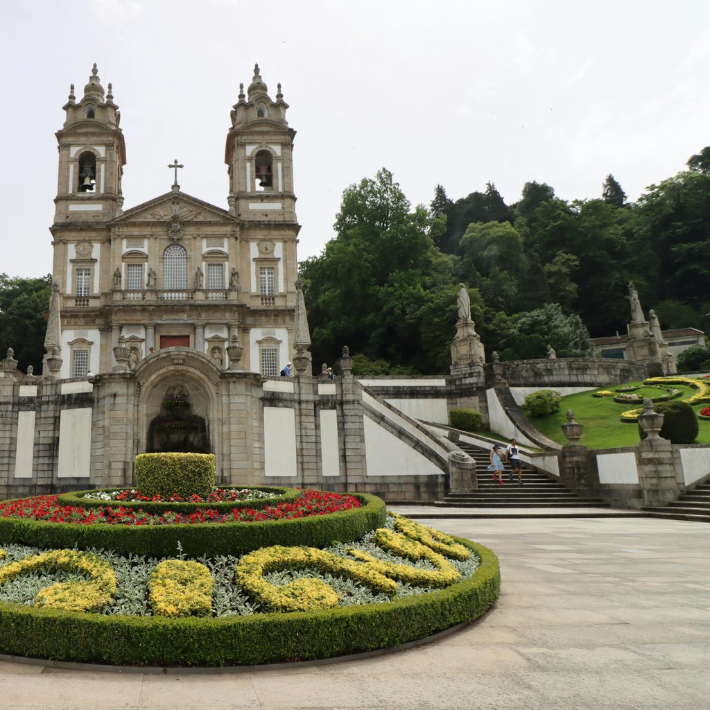Explore the stunning Baroque architecture of Bom Jesus do Monte Sanctuary in Braga, Portugal.
