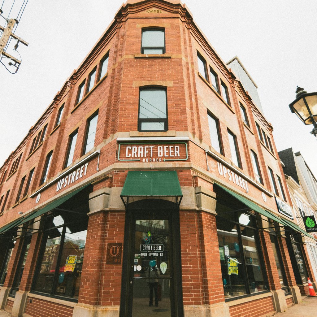 Discover the charming architecture of a craft beer pub in Charlottetown, PEI.