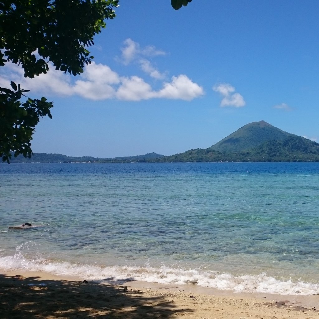View on vulcano Api from Pulau Banda Pisang
