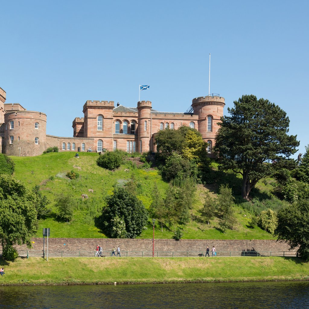 Inverness Castle as viewed from the west across the River Ness.