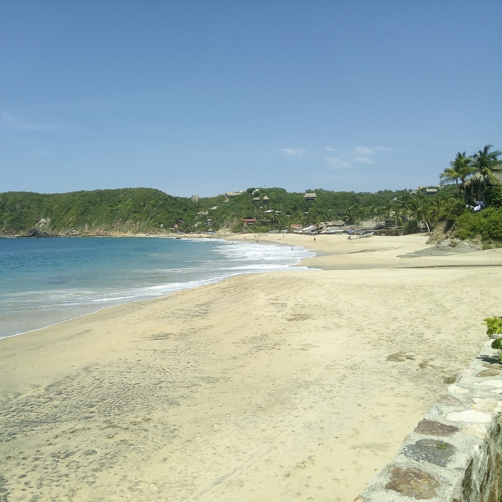 Photo of Mazunte beach taken from the Turtle Center