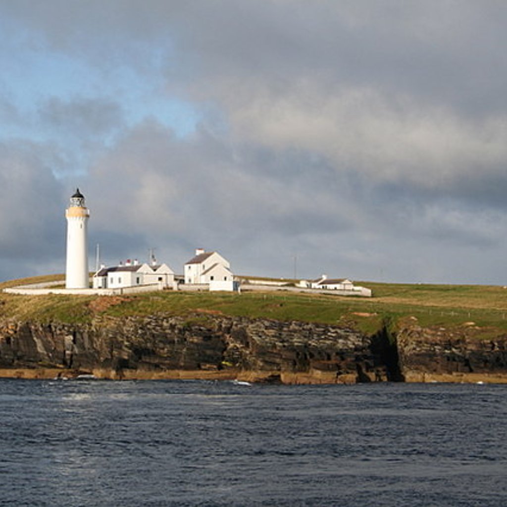 A western view of the Cantick Head lighthouse