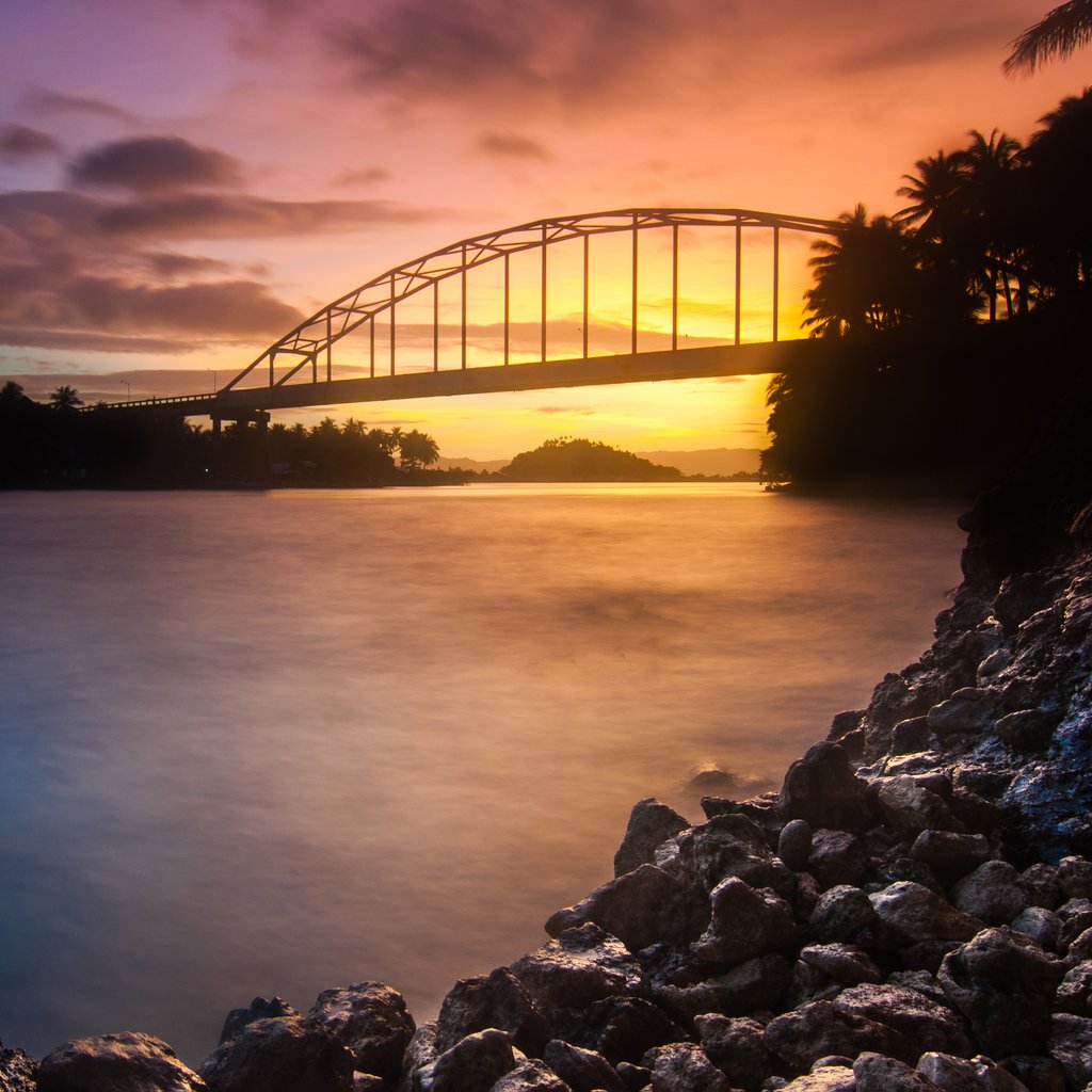 Wawa Bridge connects Panaon island to mainland Leyte.