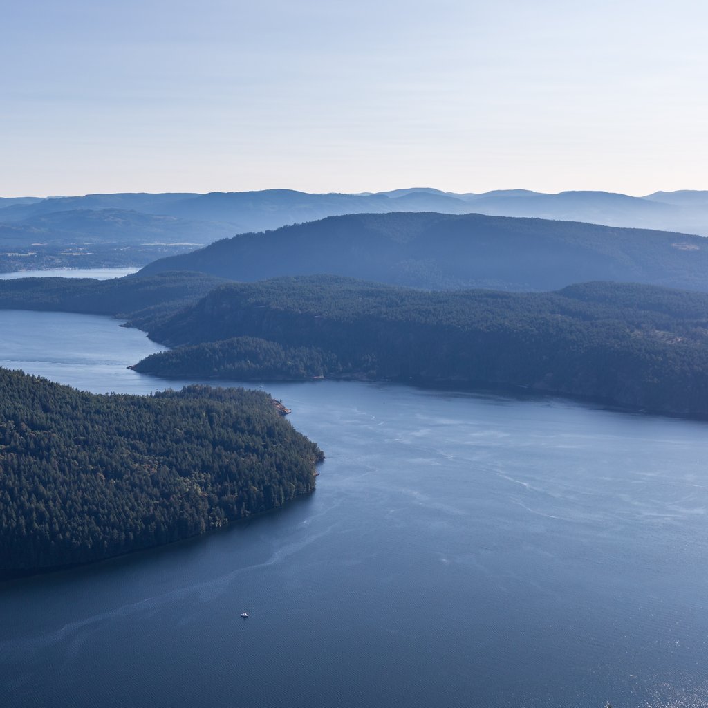 View from Baynes Peak, Saltspring Island, British Columbia, Canada