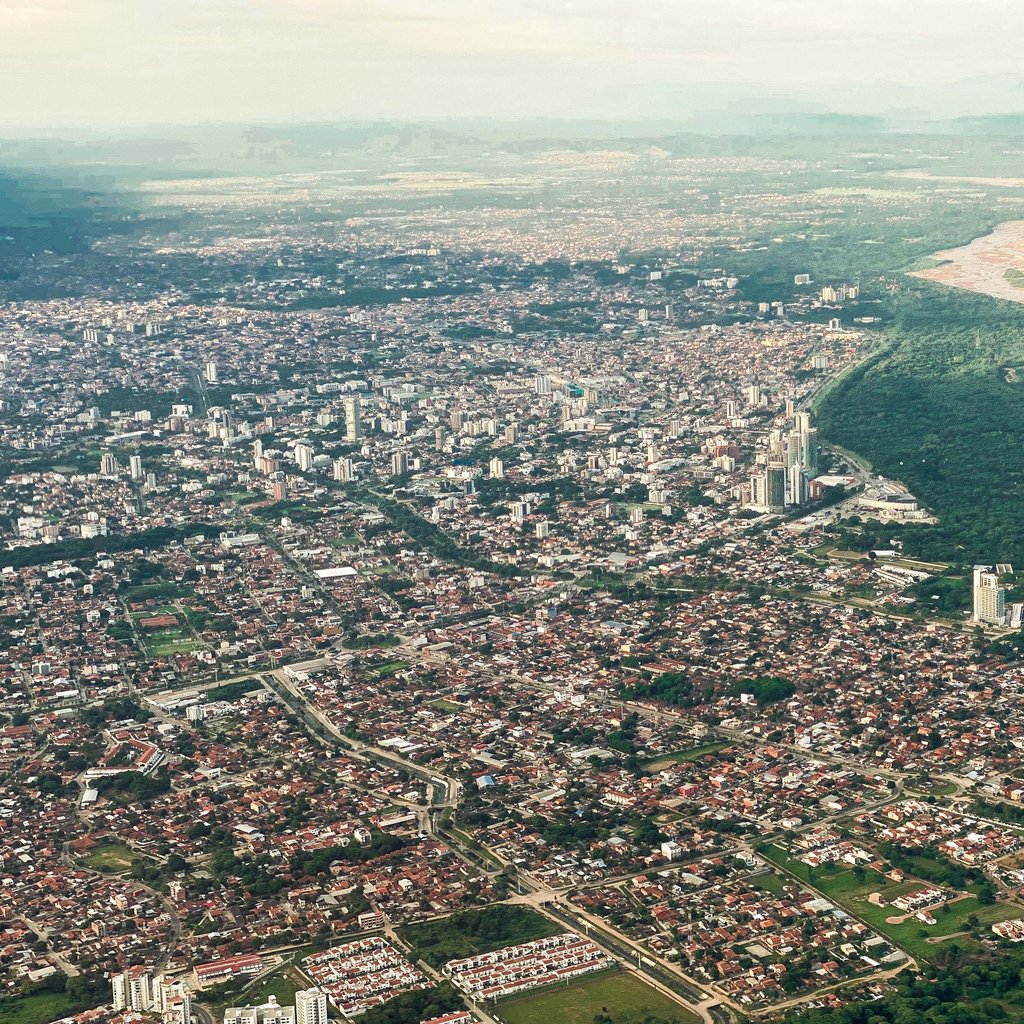 Vista Aérea de Santa Cruz de la Sierra, Bolivia