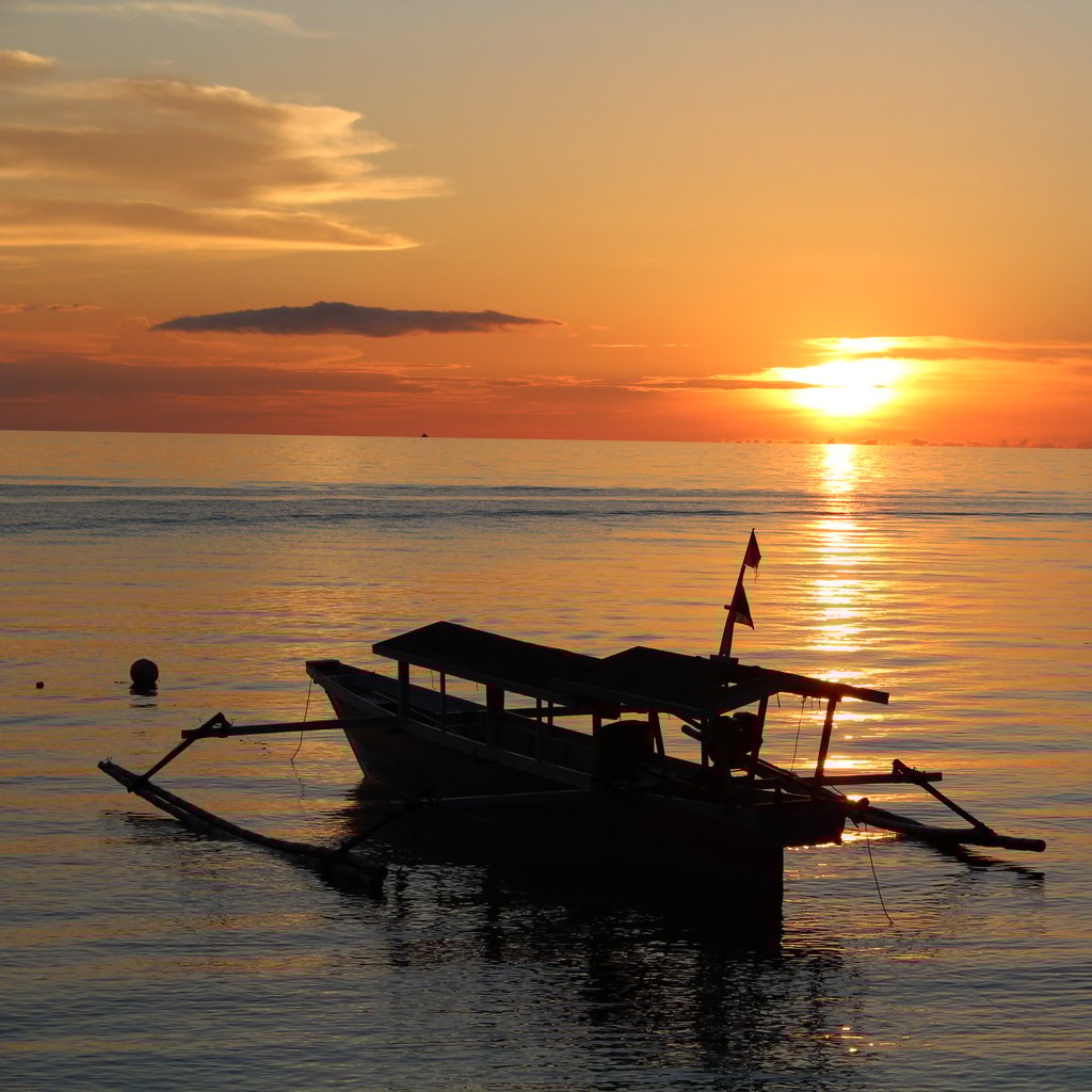 Sunset. Harmony Bay, Togean Islands. Sulawesi. indonesia